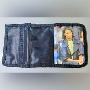 Michelle Obama Black Tri-Fold Wallet 2008‎